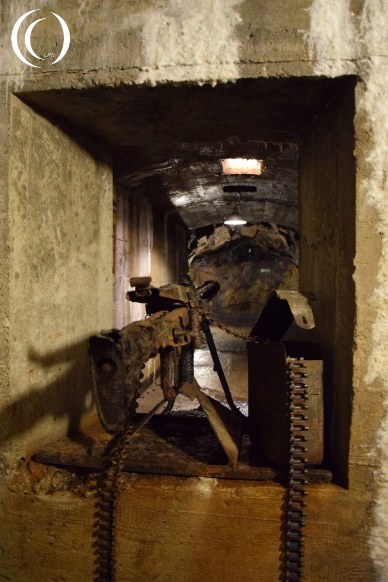 Tunnel Complex Rzeczka, entrance protection from an MG42